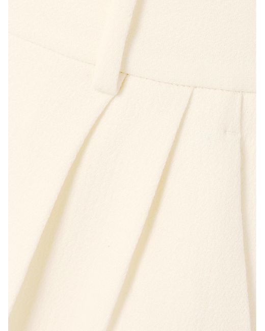 Blazé Milano White Pleated Straight-Leg Pants