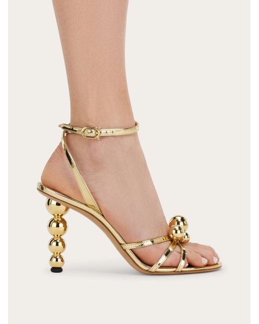 Ferragamo Metallic High Heel Sandals