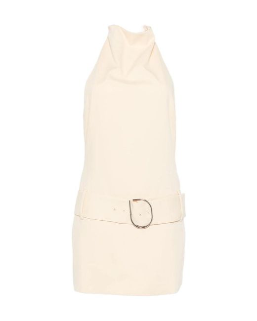 Sir White Sleeveless, High-Neck, Backless Design