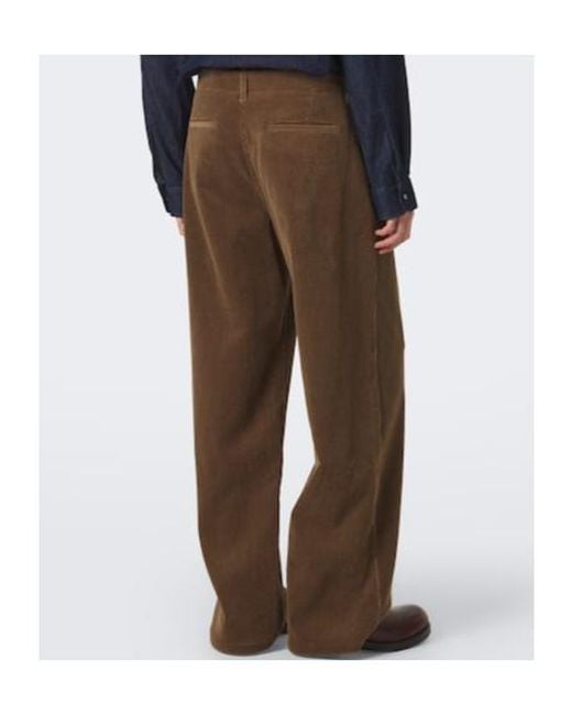 Jil Sander Brown Cotton Corduroy Wide-Leg Pants for men