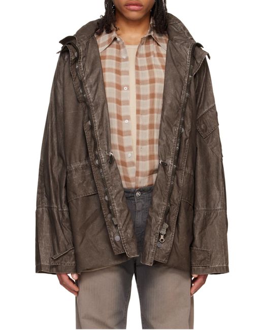 Our Legacy Brown Horizon Hooded Jacket for men