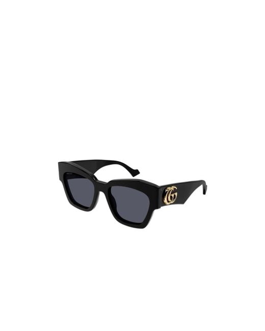 Gucci Black Eyewear Geometric Logo-Detail Sunglasses