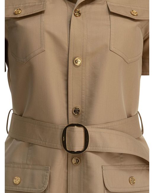 Céline Natural Short Sleeve Dress
