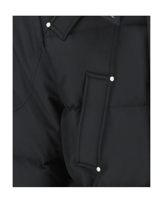 Moose Knuckles Black Detachable-Hood Padded Coat for men