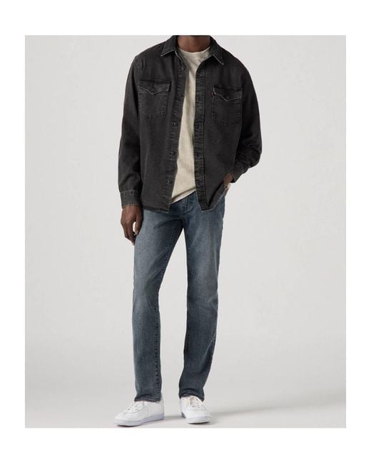 Levi's Gray 511 Logo Patch Slim-Fit Jeans for men