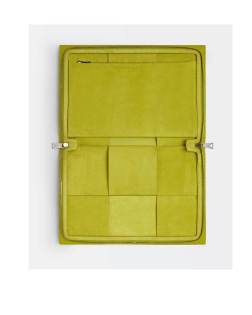 Bottega Veneta Yellow Arco Maxi-Intrecciato Leather Clutch Bag for men