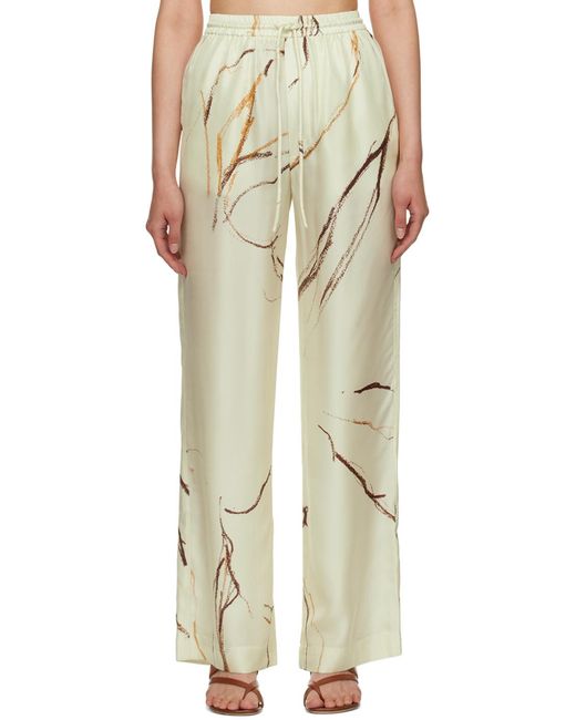 Nanushka Gray Drawstring Wide-Leg Trousers