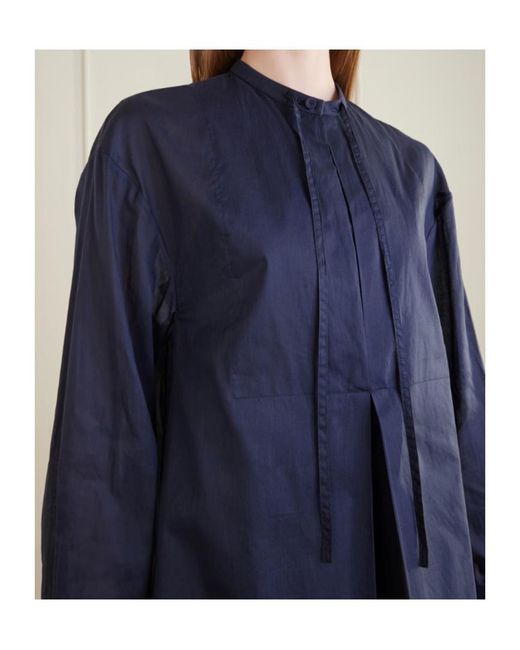 Jil Sander Blue Cotton Organdy Shirt