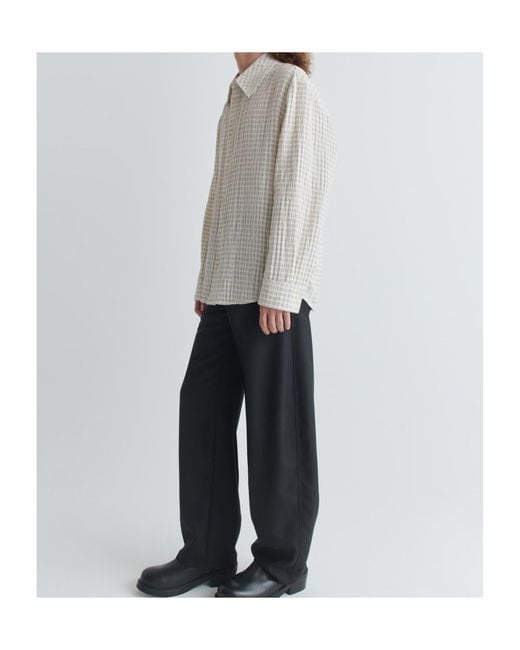 Séfr White Séfr Textured Check Shirt for men
