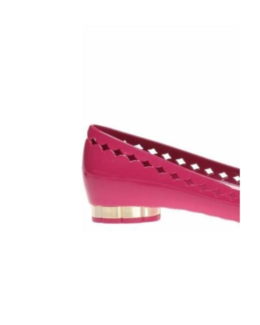 Ferragamo Pink Bow Ballet Shoes
