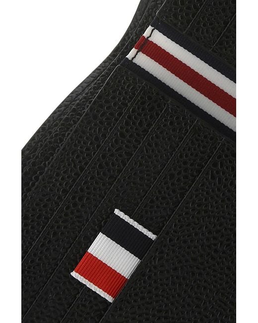 Thom Browne Black Pebble Textured Bifold Wallet for men
