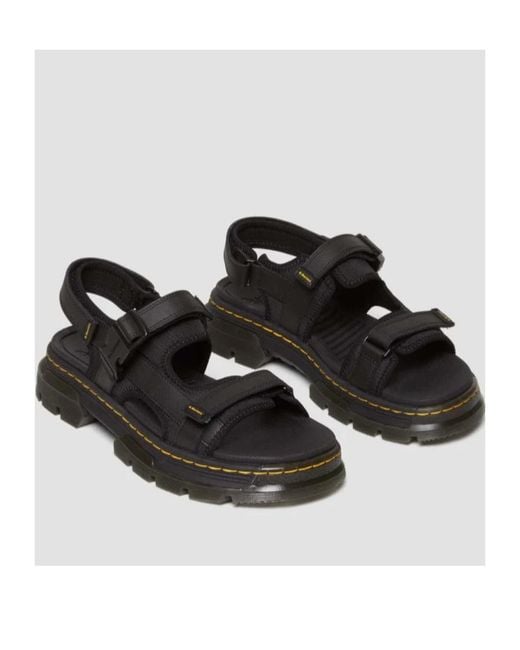 Dr. Martens Black Forster Poly Webbing Sandals for men