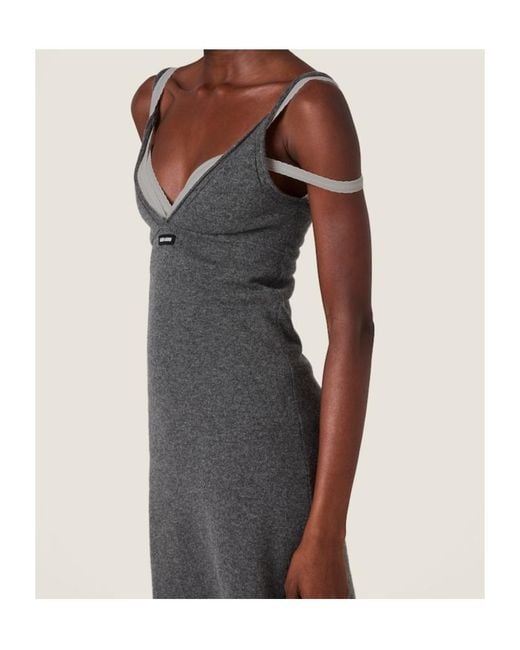 Miu Miu Black Cashmere Tank Dress