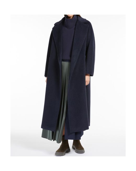 Weekend by Maxmara Blue Wool Wrap Coat