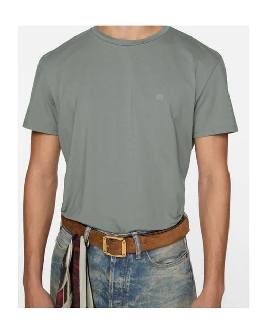 Acne Gray Short-Sleeves T-Shirt for men