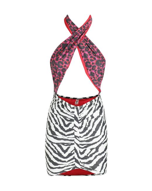 Reina Olga White Zebra Print Mini Dress