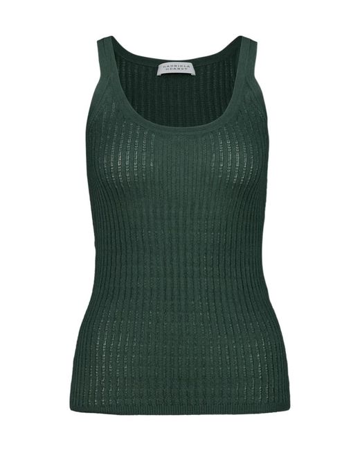 Gabriela Hearst Green Nevin Pointelle Tank Top