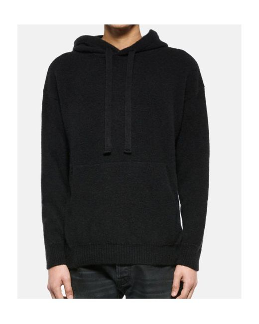 Laneus Blue Hooded Knitted Sweater for men
