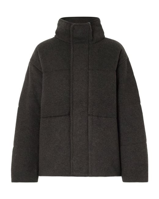 LeKasha Black Long-Sleeved Cotton-Padded Jacket