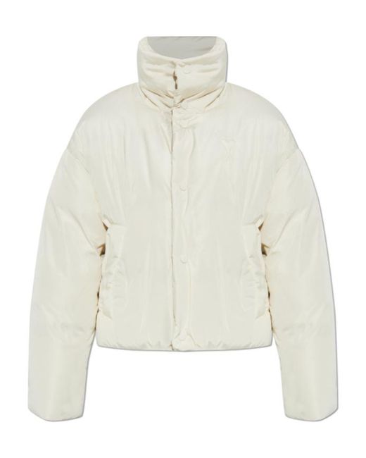 AMI White Long-Sleeved Down Jacket