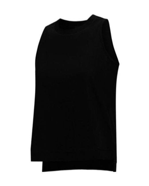 Herno Black Laminar Sleeveless Crew-Neck Top