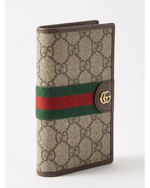 Gucci Gray Ophidia Passport Case for men