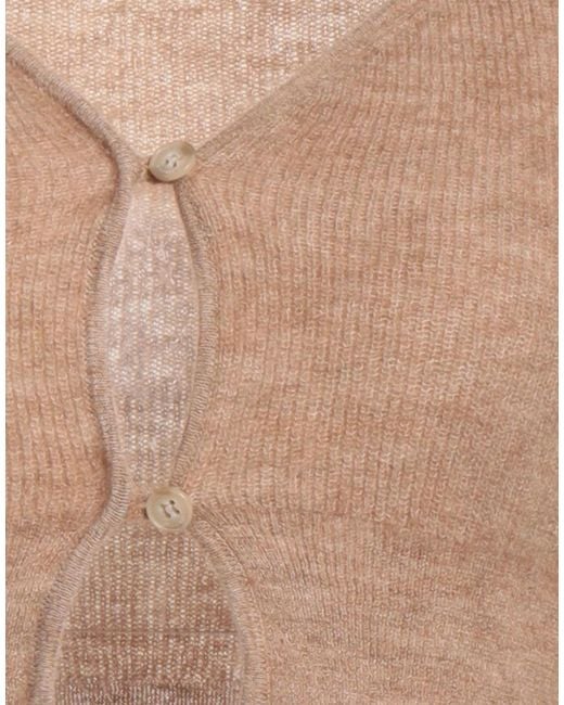 Jacquemus White Solid-Colored Cropped Knit Cardigan