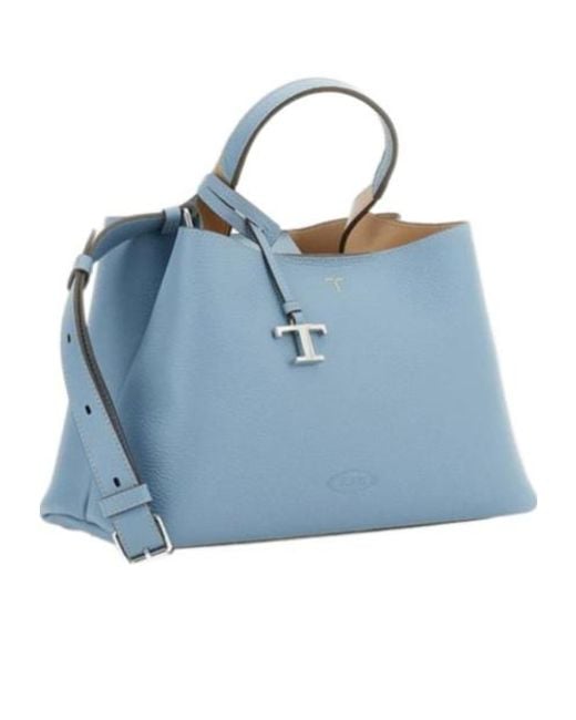 Tod's Blue T Timeless Top Handle Shoulder Bag