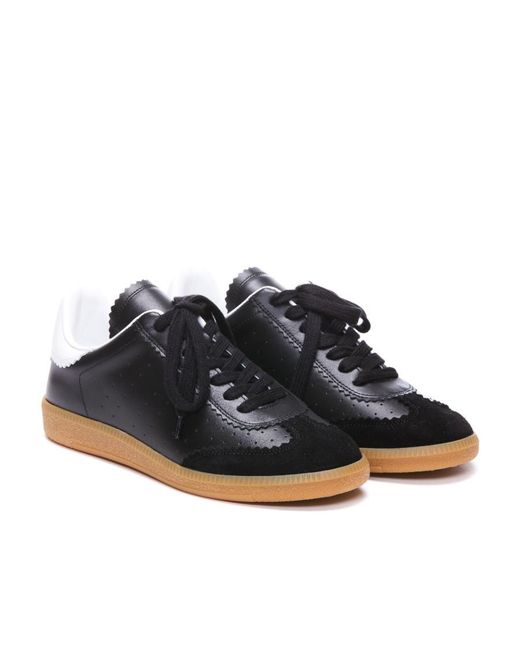 Isabel Marant Blue Round Toe Lace-Up Sneakers