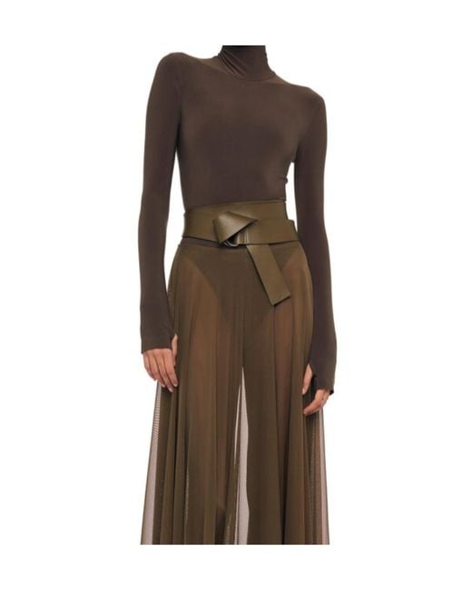 Norma Kamali Green Turtle Bodysuit