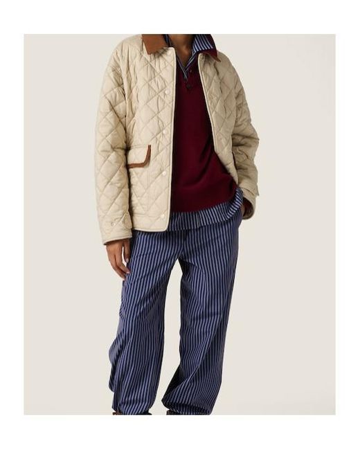 Miu Miu Natural Quilted Button-Up Jacket