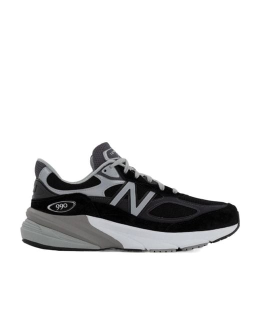 New Balance Black 990V6 Lace-Up Sneakers for men