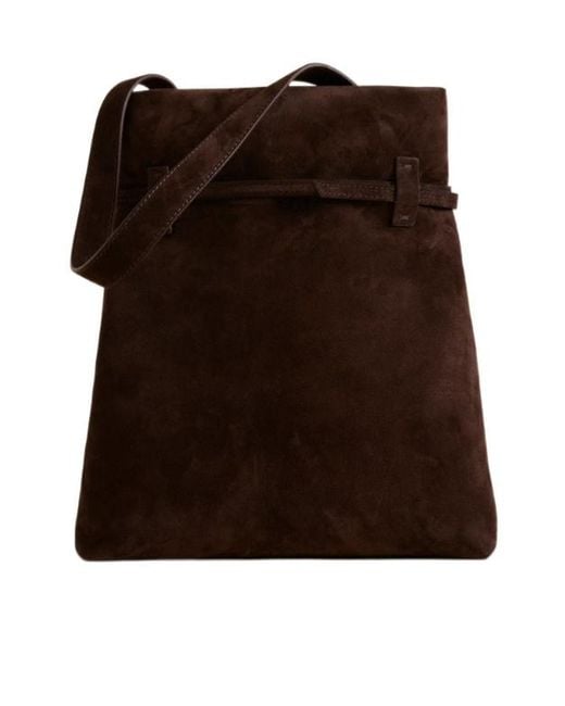 MANU Atelier Brown Tote Du Jour Belt-Detailed Tote Bag