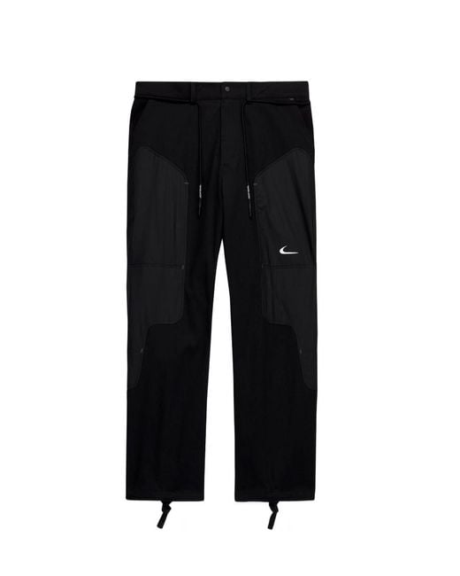 Nike Black X Off- Drawstring Straight Leg Trousers for men