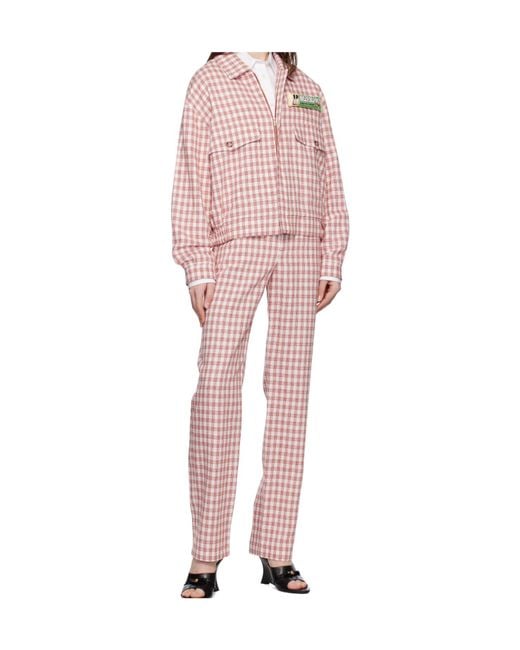 Moschino Pink Patterned Casual Pants