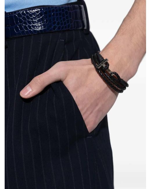 Tom Ford White T-Shaped Toggle Bracelet for men