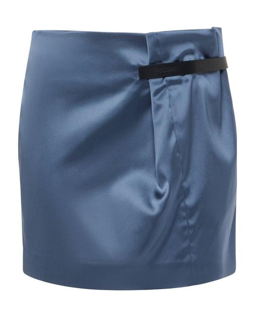 J.W. Anderson Blue Satin Mini Skirt