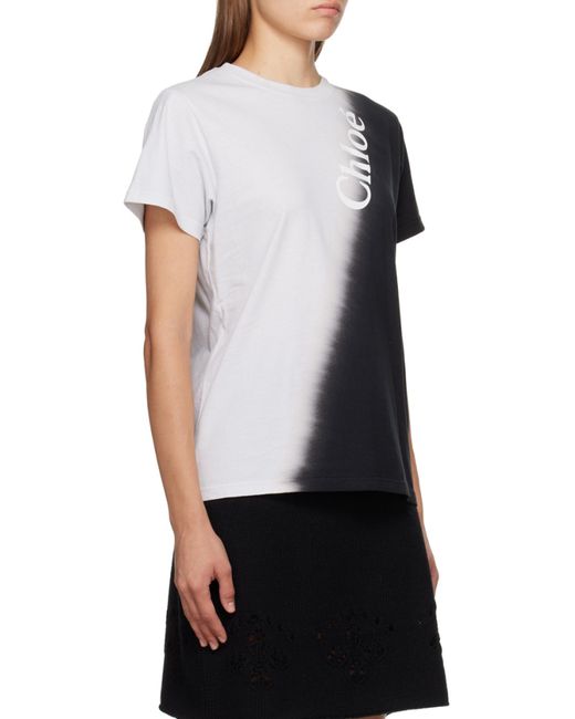 Chloé Blue Chloé Tie-Dyed Crewneck T-Shirt
