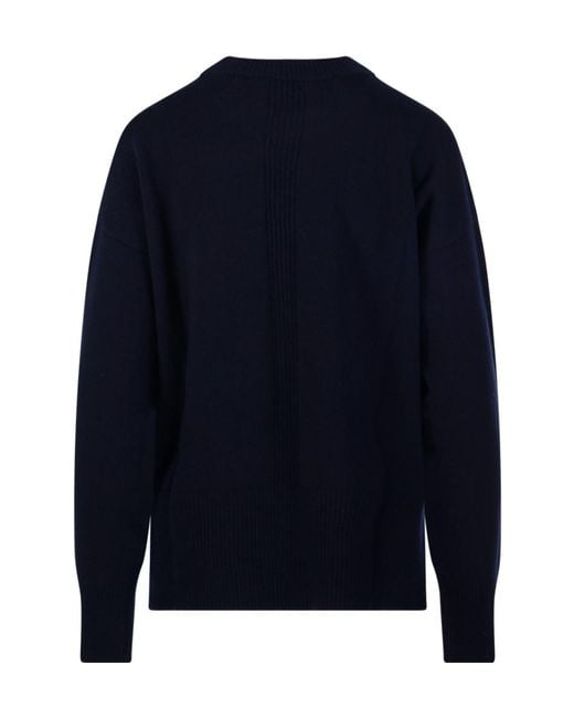 Roberto Collina Blue Long-Sleeves Cashmere Sweater