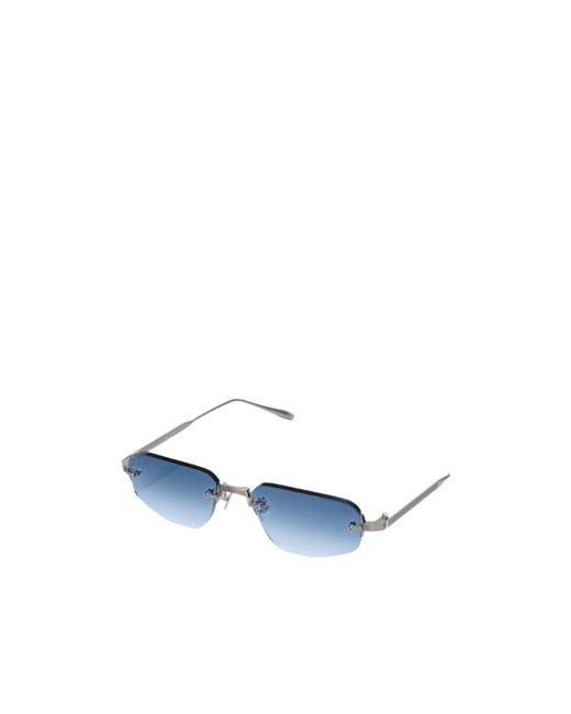 Akoni Blue Juno-Three Geometric-Frame Sunglasses for men