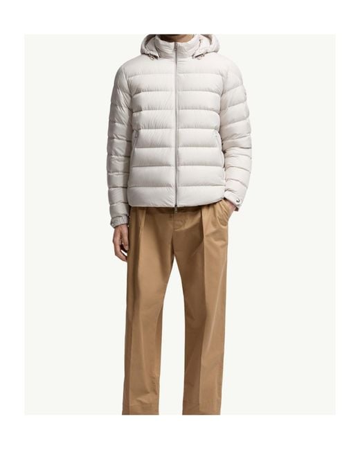 Moncler Gray Arneb Hooded Short Padded Jacket for men
