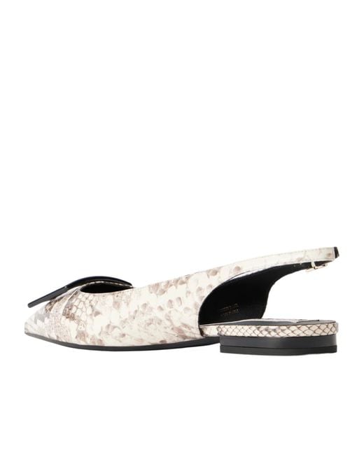 Roger Vivier White Buckle Ballet Flats