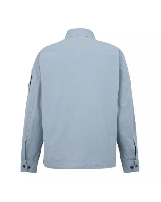 C P Company Blue Gabard Overshirt for men