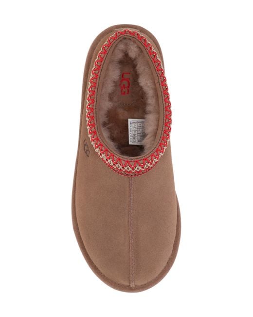 Ugg Brown Tasman Ii Braided-Trim Sheepskin Slippers