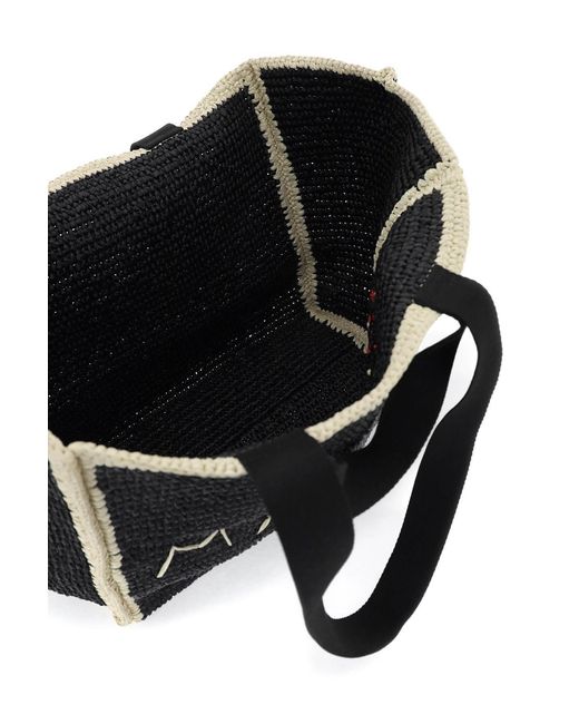 Marni Black Logo-Detailed Top Handle Bag