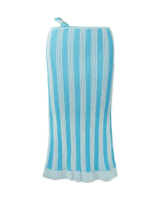 Jacquemus Blue Gradient Stripe Skirt