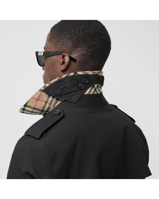Burberry Black Double Breasted Trench Coat for men