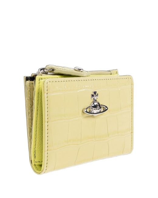 Vivienne Westwood Metallic Embossed Zip Wallet