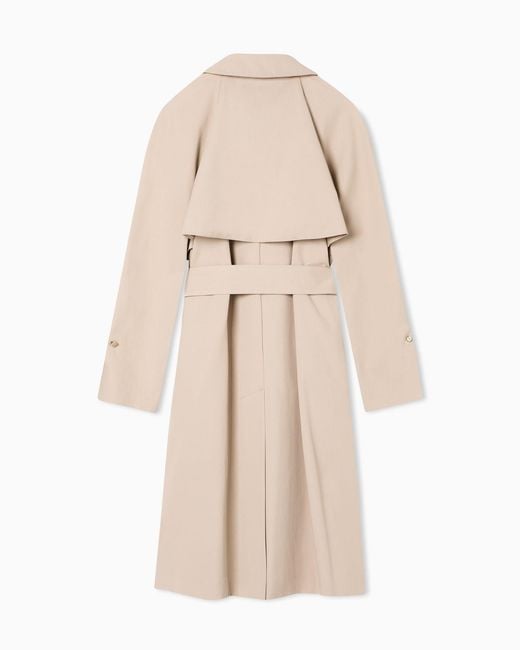 Emporio Armani Natural Button-Up Belted Coat