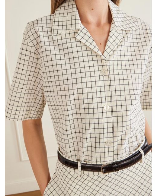 Rohe White Plaid Shirt